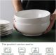 Pack of 2,Large Salad Bowls, 9.5" White Ceramic Fruit Bowls, Microwave & Dishwasher Safe, Easy Clean