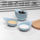 Porcelain Soy Sauce Dish, 3 Ounce Dipping Bowls with Handles for Ketchup, Appetizers, Condiment, Snack, Honey Mustard - Set of 6 (Turquoise, Round)