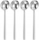 Premium Soup Spoons with Long Handles, Set of 4, 18/10 Stainless Steel, Dishwasher Safe