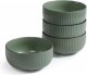 Ceramic Soup Bowls Pasta Salad Cereal Bowls 7 Inch Set of 4, 46oz Large Bowls for Kitchen, Dishwasher Microwave Oven Safe, Noodle Ramen Fruits Oatmeal Rice Green