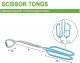 Kitchen Scissor Tongs 11-Inch Heavy Duty Stainless Steel Scissor Cooking Tongs