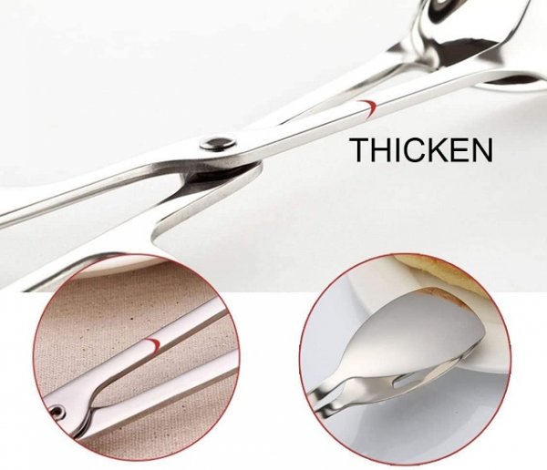2-PACK Serving Tongs for Buffet Party Catering .Thickening Food Serving Tongs Salad / Cake / Bread Tongs Kitchen Tongs, Stainless Steel